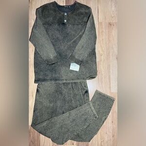 Focus Fashion Brown Rustic Cotton Women’s Top and Bottom Set Style CL-270